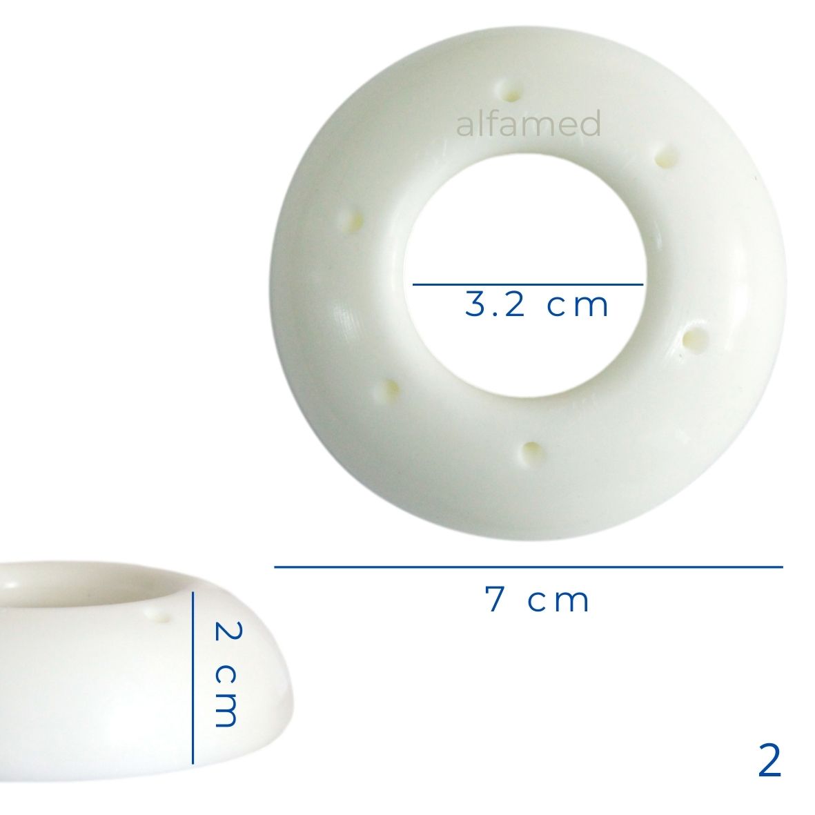 Pesario de cerclaje con perforaciones- arabin
