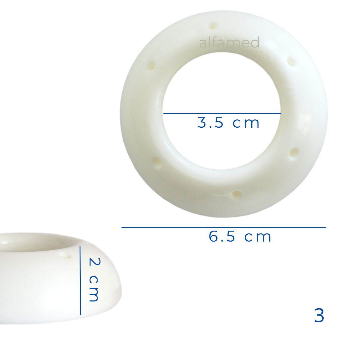 Pesario de cerclaje con perforaciones- arabin