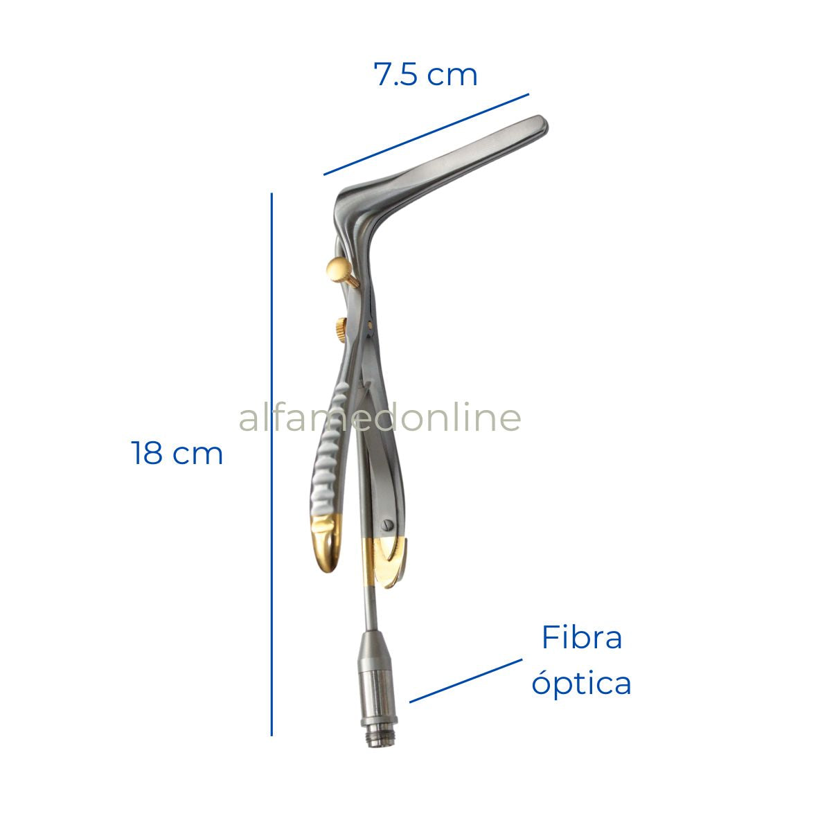 Rinoscopio con fibra óptica